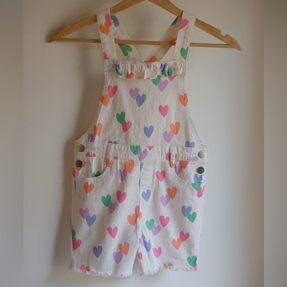 Garanimals Multicolor Heart Print Overalls‎ - Girls 6